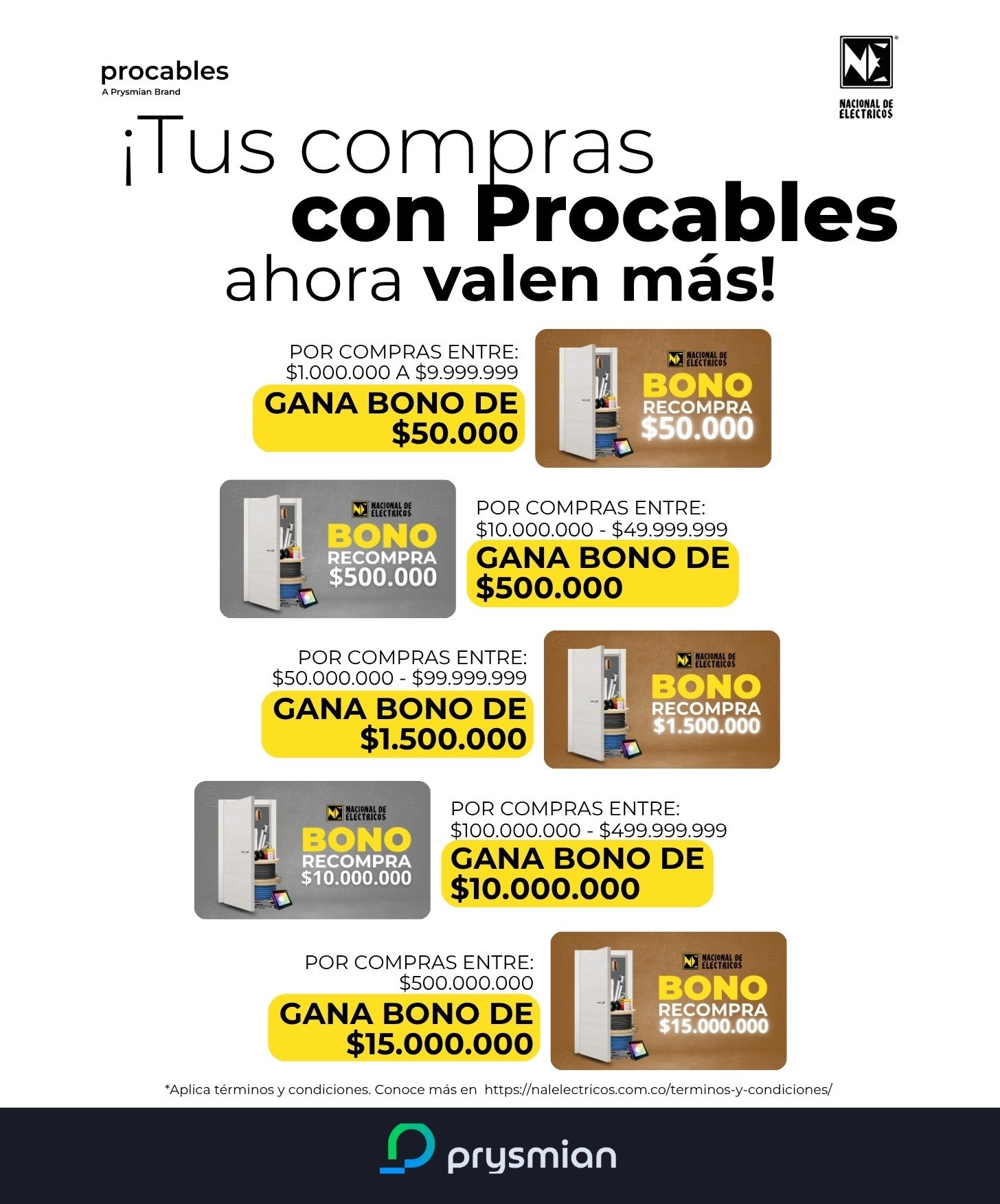 Tus Compras con Procables ahora Valen Más! Términos y Condiciones