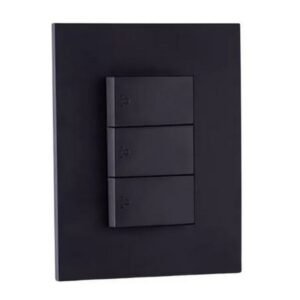 INTERRUPTOR TRIPLE CONMUTADO 10A/127V SPAZIO NEGRO MATE - CILES - PT144365NM