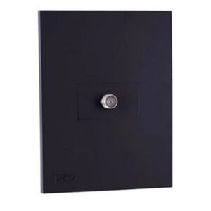 SALIDA COAXIAL SENCILLA SPAZIO NEGRO MATE - CILES - PT144377NM