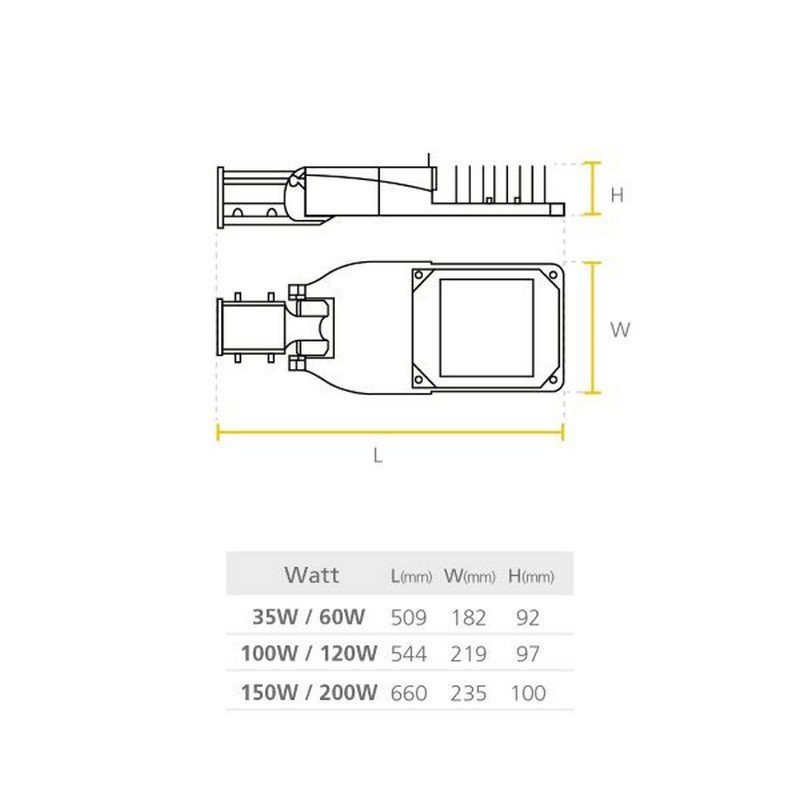 LUMINARIA LED SYL-STREET 96-150W NW 7P - P25904-36 - SYLVANIA - Imagen 2