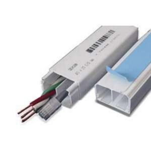 CANALETA PLASTICA 2 METROS 40 MM X 25 MM CON ADHESIVO Y DIVISION - DEXSON DXN10171