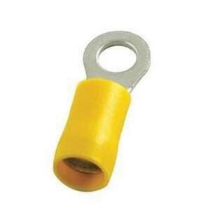 TERMINAL AISLADA TIPO ANILLO 12-10 AWG AMARILLA 1/8'' - IMPORT