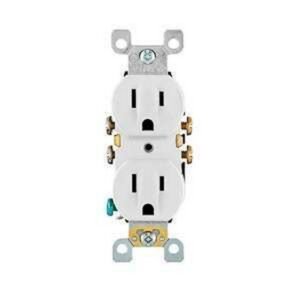 TOMA DOBLE CON POLO A TIERRA A 15 AMPERIOS 125 VOLTIOS LEVITON - LEVITON 5320-W