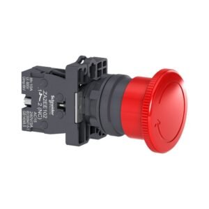 Parada de emergencia roja 22mm - sin gatillo - desBloqueo giratorio - 1 NC - SCHNEIDER XA2ES542