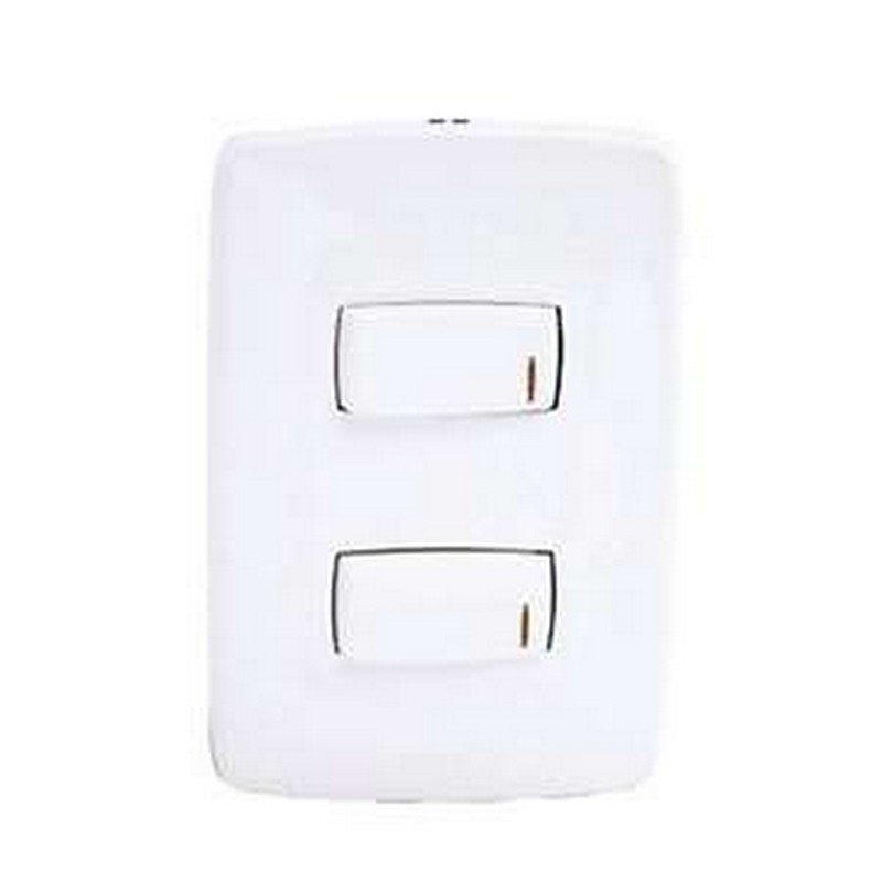 INTERRUPTOR DOBLE CON LUZ PILOTO ARQUEA - LEGRAND GRL-IND AQ-101BL