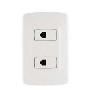 SALIDA TELEFÓNICA TIPO AMERICANA DOBLE RJ11, 4 HILOS ARQUEA - LEGRAND AQ-505BU