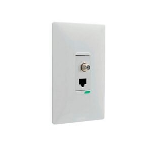 SALIDA CON TERMINAL COAXIAL TV AMERICANA + TELEFÓNICA AMERICANA RJ11 2 HILOS ELIT - LEGRAND GRL-IND 684055