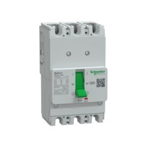 Disyuntor, GoPact MCCB 125, 3 polos, 15 kA a 415 VCA, clasificación de 20 A, unidad de desconexión TMD, protección térmica fija - SCHNEIDER G12E3F20