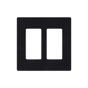 TAPA 2 ESPACIOS A PRESIÓN NEGRO - LUTRON CW-2-BL