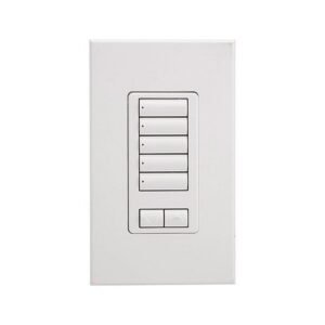 BOTONERA SEETOUCH 5 BOTONES VERSIÓN CON INSERCIÓN - LUTRON QSWS2-5BN-WHNST