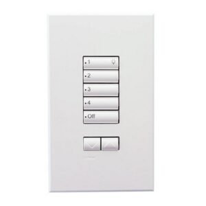 BOTONERA SEETOUCH 5 BOTONES CON SUBIR Y BAJAR VERSIÓN CON INSERCIÓN COLOR ALMOND - LUTRON QSWS2-5BRLIRNAL