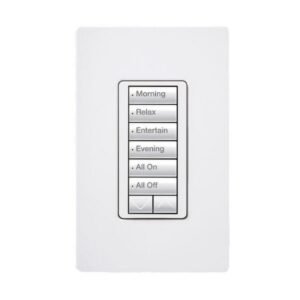BOTONERA SEETOUCH 6 BOTONES CON SUBIR Y BAJAR COLOR BLANCO-LUTRON-RRD-W6BRL-WH