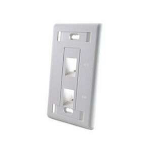 FACE PLATE SL DE 2 POSICIONES CATEGORIA 6-6A-7A ANGULADO COMMSCOPE - COMMSCOPE 1-1375155-3