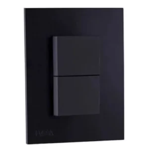 INTERRUPTOR DOBLE 10A/127V SPAZIO NEGRO MATE - CILES - PT144361NM