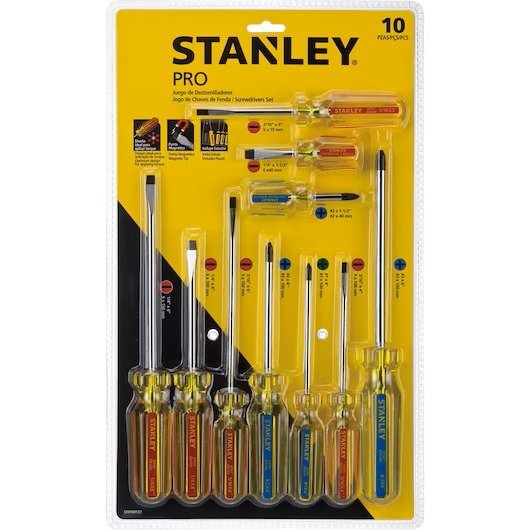 JUEGO DESTORN PROF MANGO ACETATO KIT 10UND STANLEY - STANLEY STHT69172